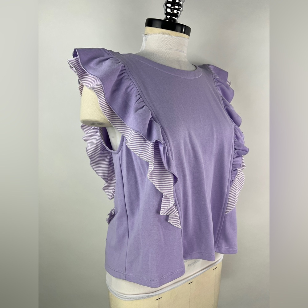 💚 2996. Ruffled Button Back Blouse - Picture 4 of 7